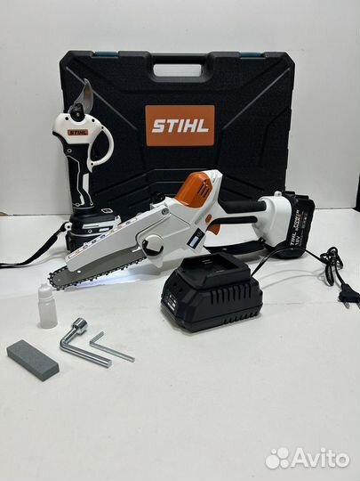 Аккумуляторный мини-сучкорез+секатор stihl 2в1