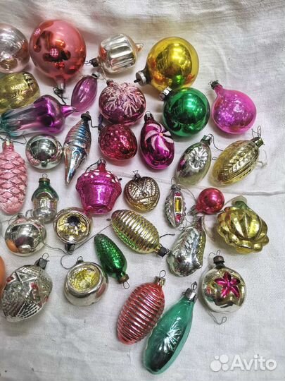 Елочные игрушки Разные 60 штук СССР