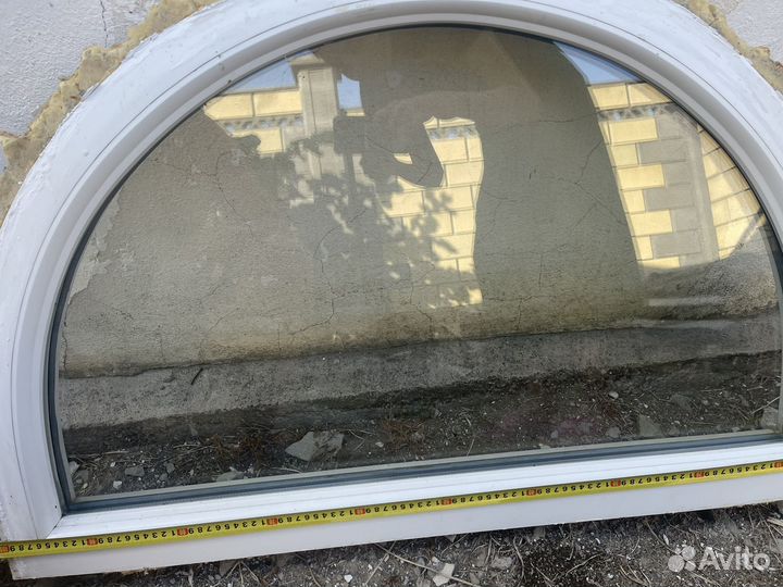Окно пластиковое полукруг 100*60