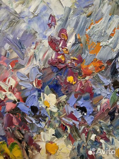 Георгий Плотников картина «Анютины глазки»