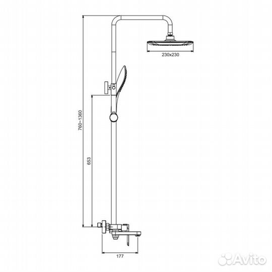 Душевая система Gappo G2448-3