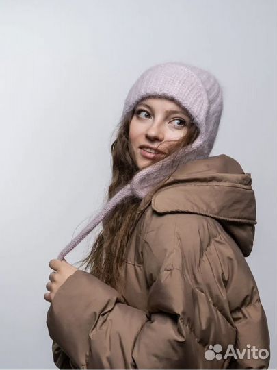 Шапка ушанка из ангоры