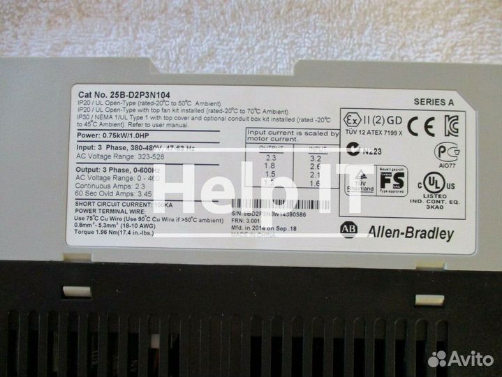 Преобразователь частоты Allen Bradley 25B-D2P3N104