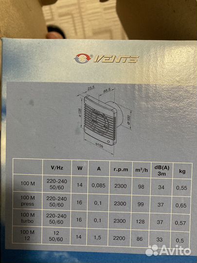 Вентилятор вытяжной