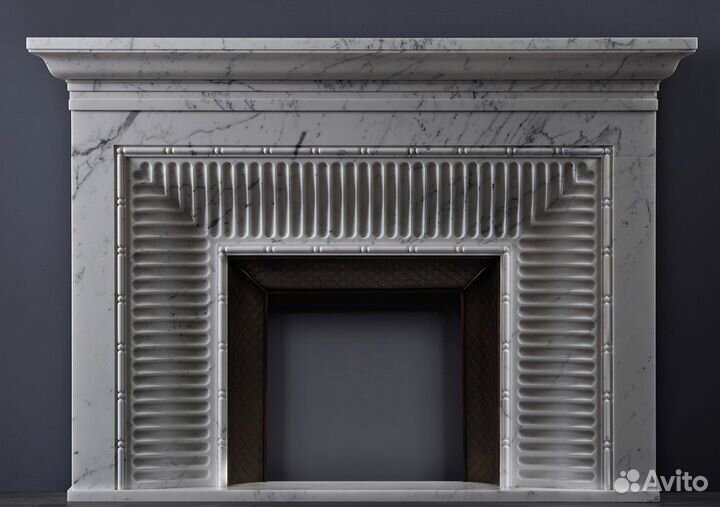 Камин, портал из мрамора
