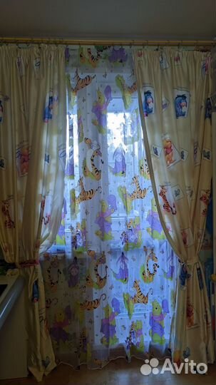 Комплект шторы и тюль в детскую бу
