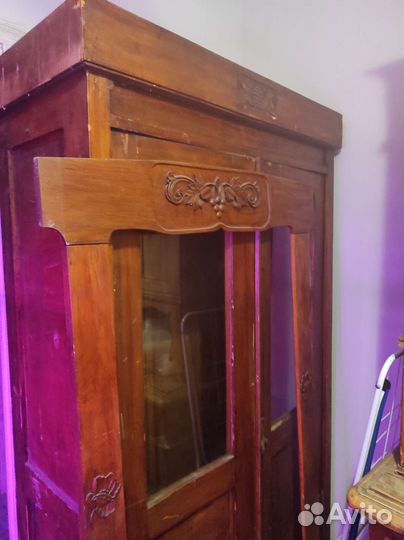 Антикварный буфет книжный шкаф+ рама