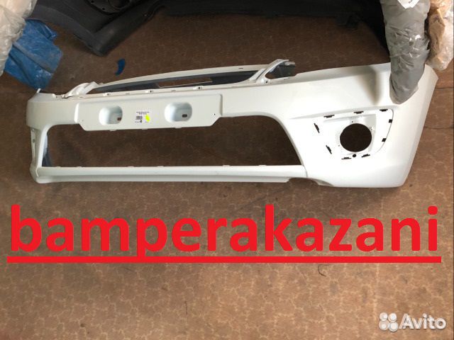 Бампер передний на Лада Гранта 2191 Белое облако
