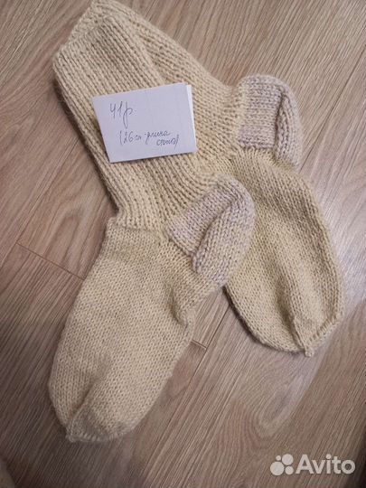 Носки ручной вязки шерстяные