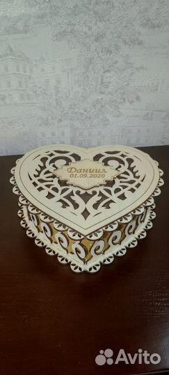 Шкатулка в виде сердечка