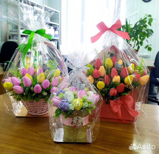 Букет цветов из мыла