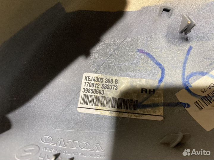 Крышка зеркала volvo s60 39850593 правая