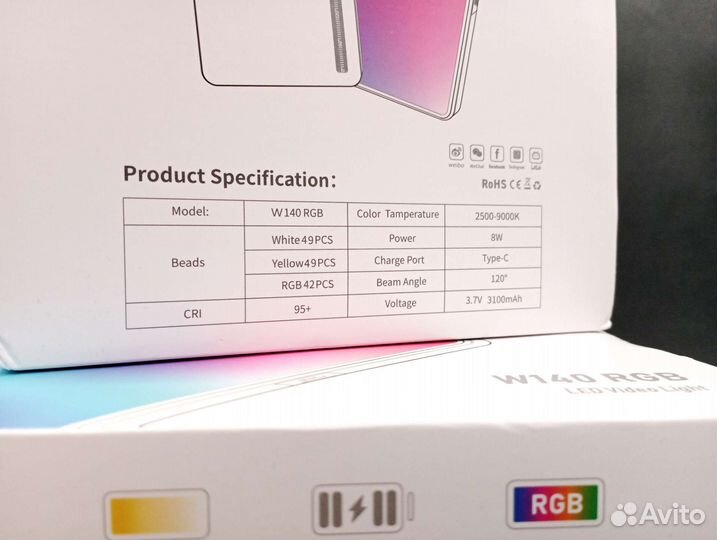 Andoer W140 RGB свет Youtube TikTok (новый)