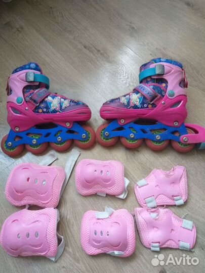 Детские ролики и защита 32 35