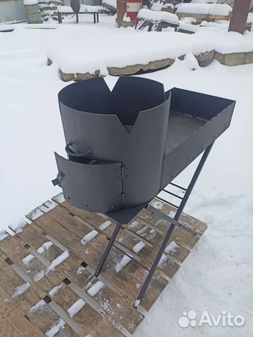 Мангал с печью под казан