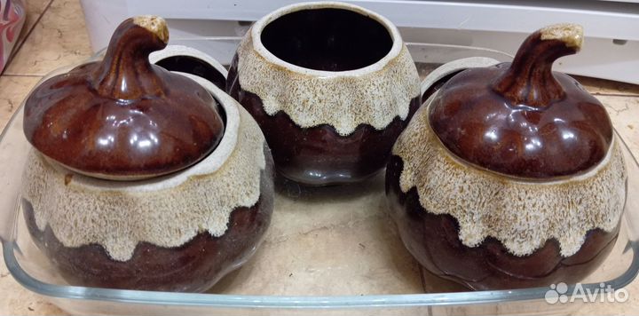 Горшочки для запекания 3 шт