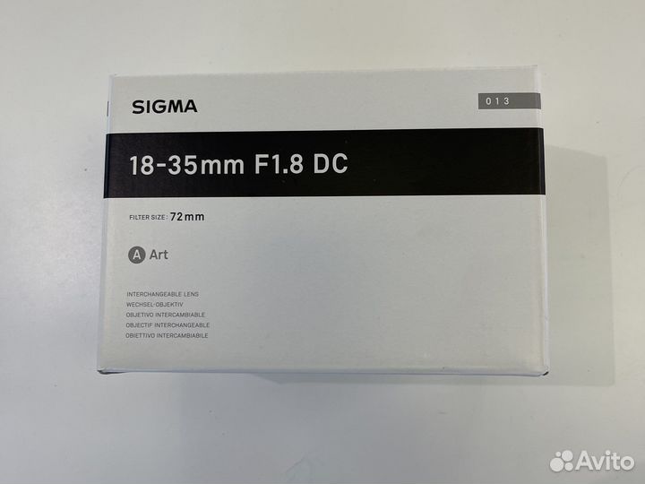 Sigma 18 35 f1.8 Canon