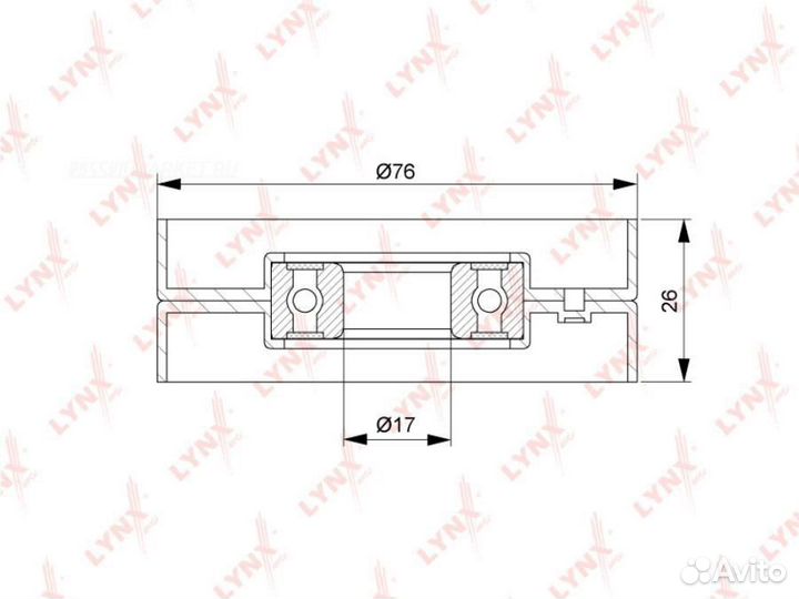 Lynxauto PB-5303 Ролик натяжной приводного ремня