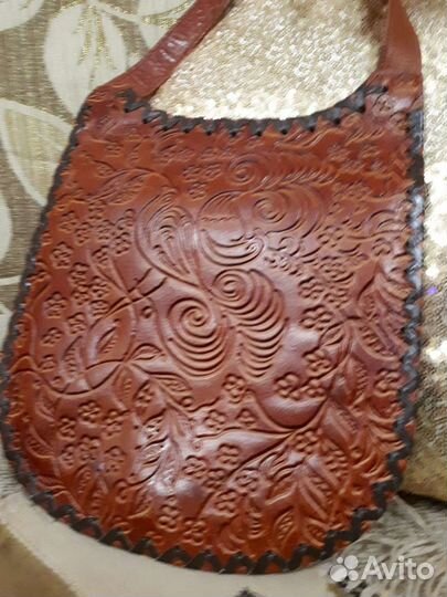 Сумка планшет из натуральной кожи