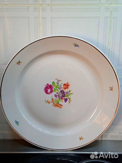 Большое сервировочное блюдо Дулёво cccp