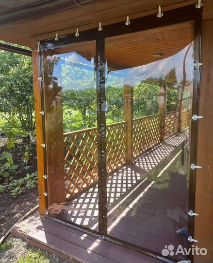 Мягкие жидкие окна на беседку