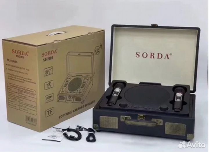 Караоке sdrd Sorda SD-2109 Black «Ретро Чемодан»