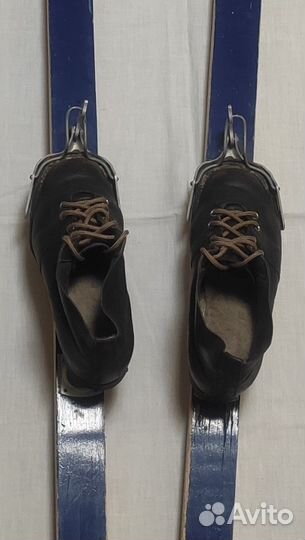 Лыжи беговые Нововятск с ботинками 37-38 СССР