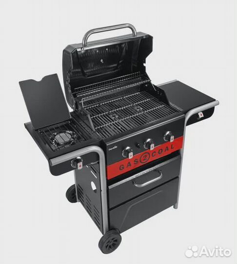 Угольный + газовый гриль char-broil GAS2coal hybrid 3B