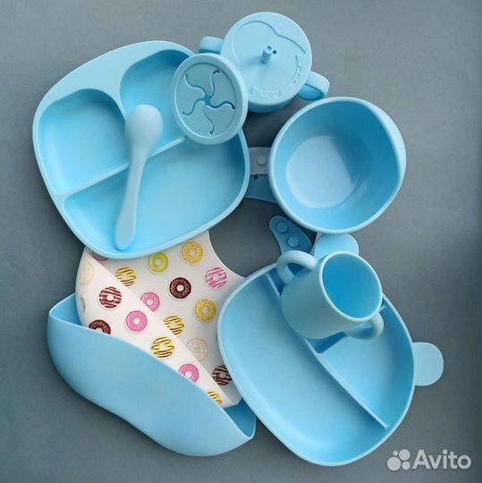 Детская посуда для кормления силиконовая