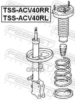 Опора заднего амортизатора левая (toyota camry