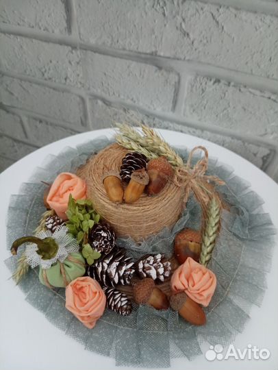 Поделка.Декоративная осенняя шляпка