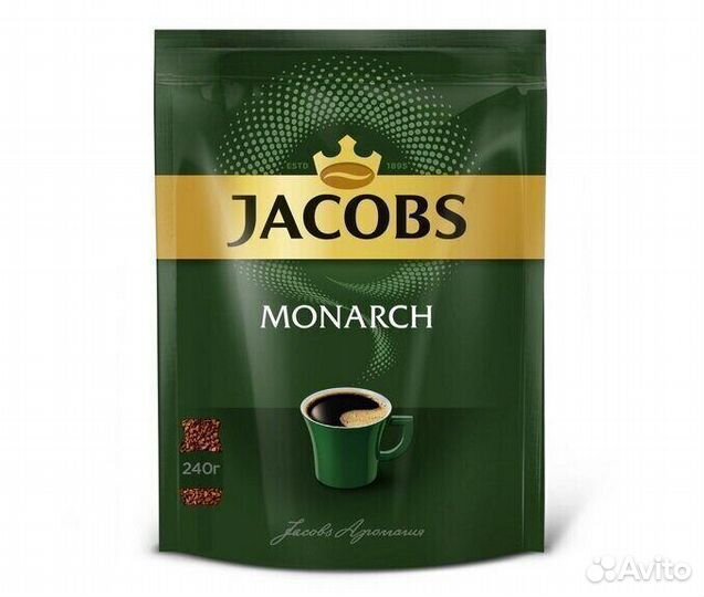 Растворимый кофе Якобс Монарх 240г
