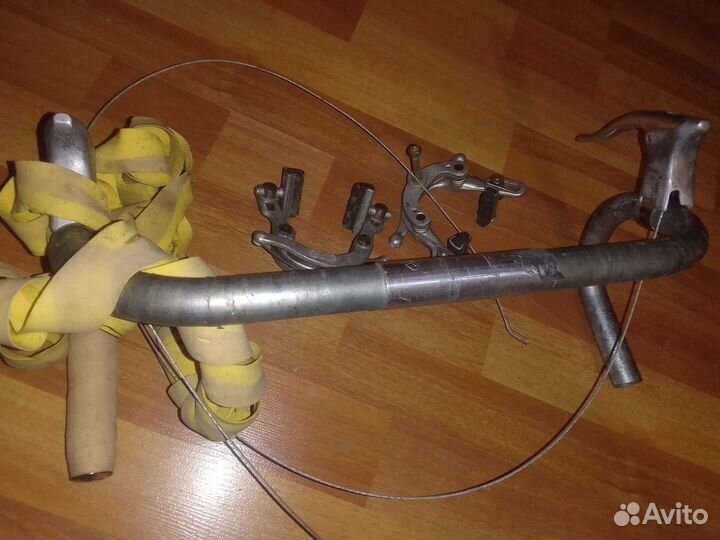 Велозапчасти: тормоза-клещи, руль-барашек, педали