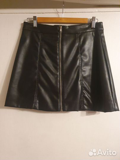 Юбка H&M мини эко кожа 44