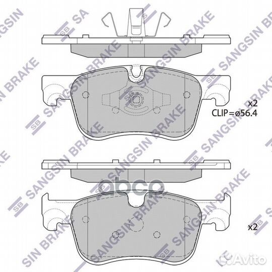 Колодки тормозные citroen C4 picasso II 13- пер