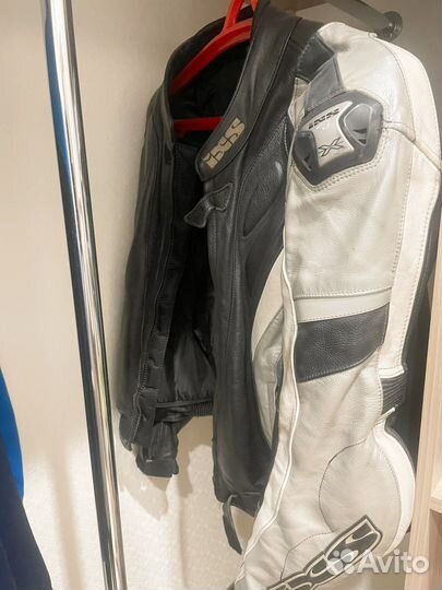 Мотокуртка IXS кожаная мужская 50 размер I