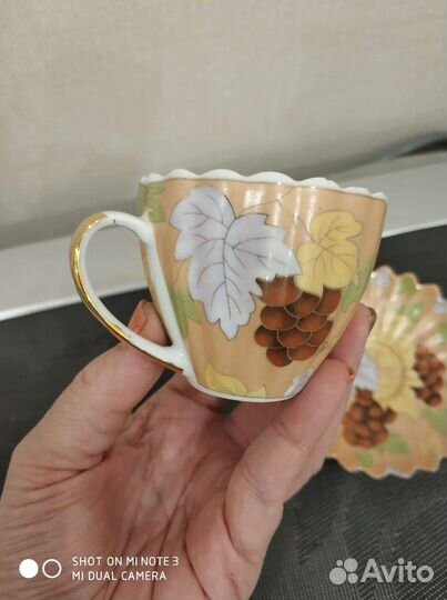 Кофейная пара чашка и блюдце