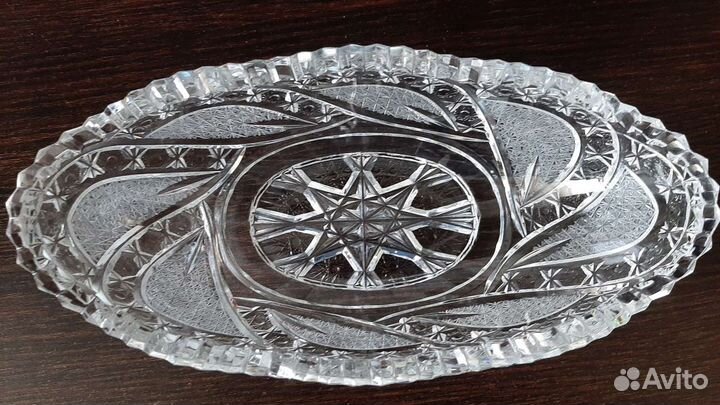 Хрустальные стаканы, стопки, ваза, пепельница, ла