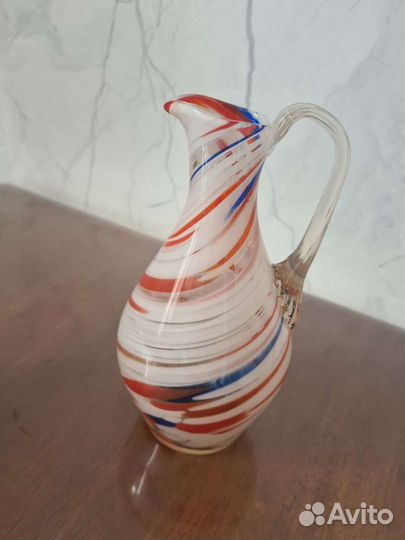 Кувшин цветное стекло СССР