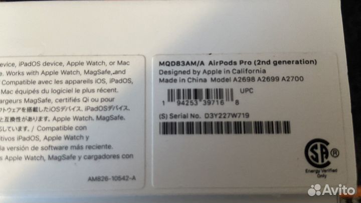 Apple airpods pro 2nd generation оригинал