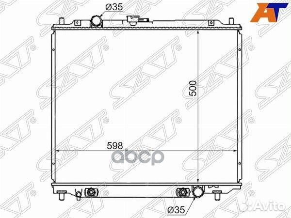 Радиатор Mitsubishi Pajero 91-00 MC0006-2.8-L Sat