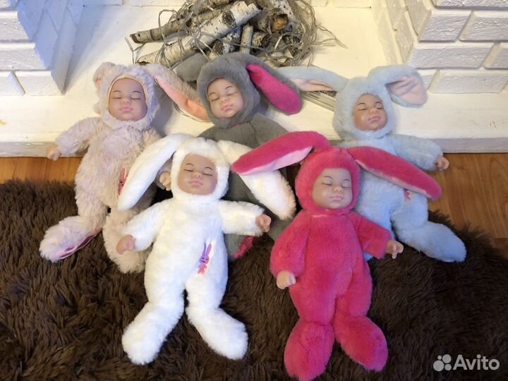 Кукла-зайка спящая