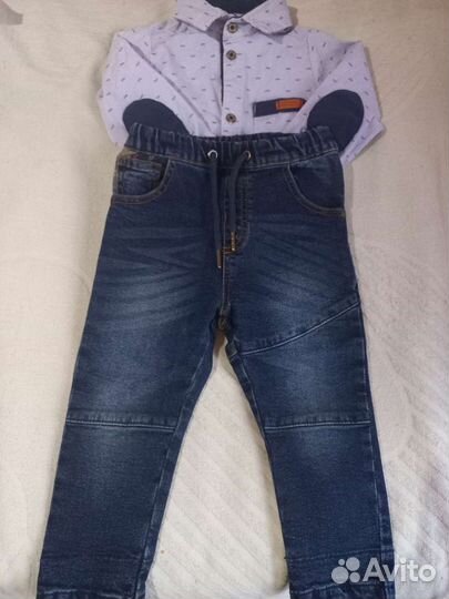 Рубашка и джинсы 86-92 (комплект)