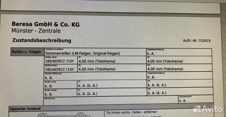 Yokohama Advan Sport V107 285/40 R22 и 325/35 R22