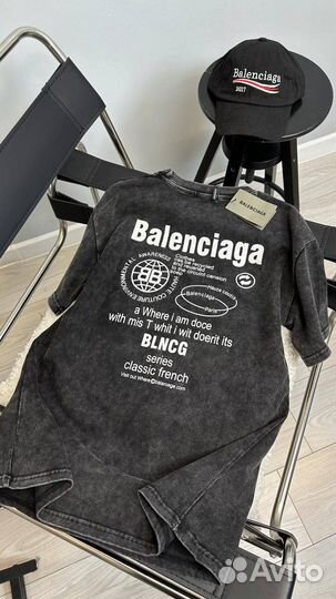 Balenciaga футболка черная варенка (New 2024)