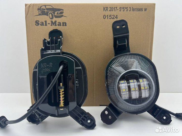 Светодиодные LED птф Kia Rio IV Sal-man в дхо