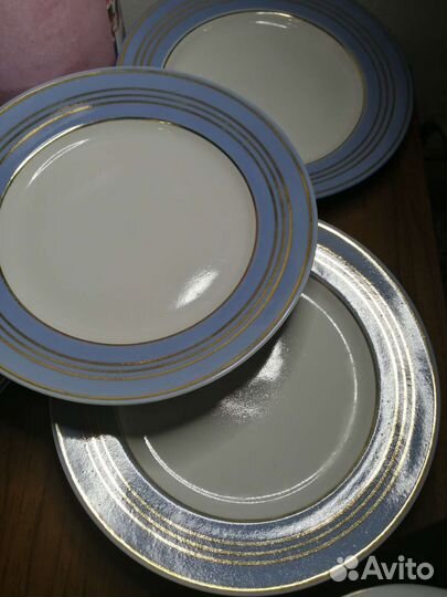Тарелки Пролетарий 1978г нежно небесного цвета
