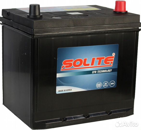 Аккумулятор solite 70 ач 730А EFB оп без борта