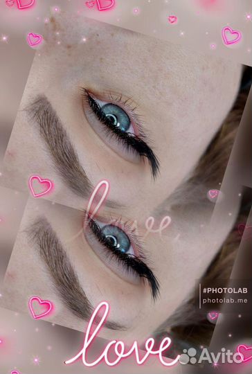 Наращивание ресниц,Архитектура бровей,Д/у