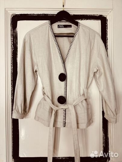 Льняной пиджак/жакет Zara